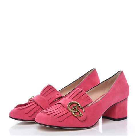 gucci hot pink loafer|gucci loafers suede.